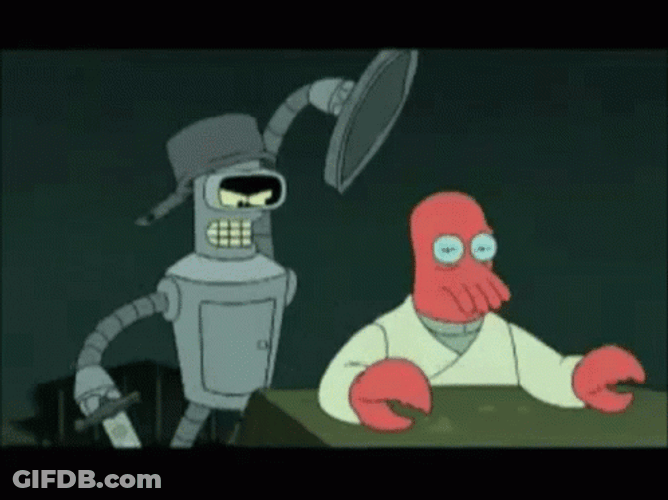 Bender Futurama Zoidberg GIF
