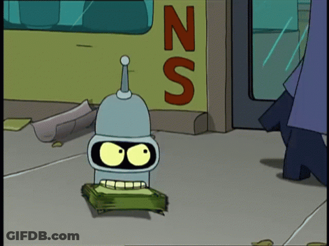 Bender Head And Dog GIF
