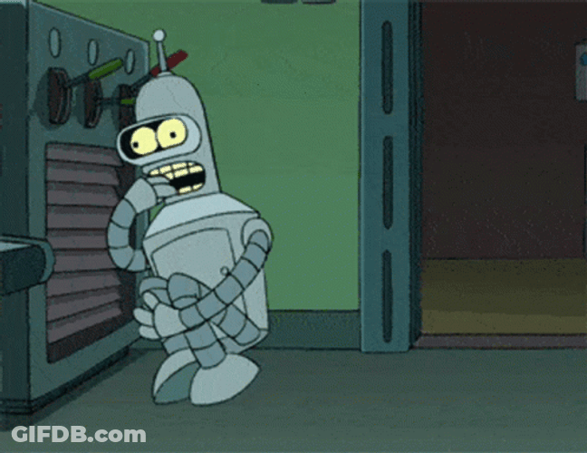 Bender Scared Boned GIF