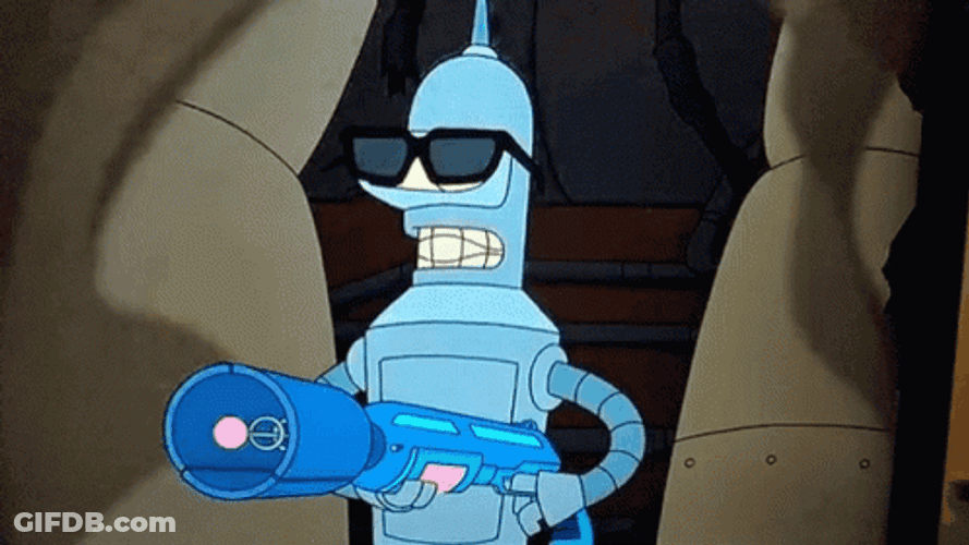 Bender With Weapon GIF