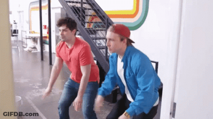 Bending Knee Slap GIF