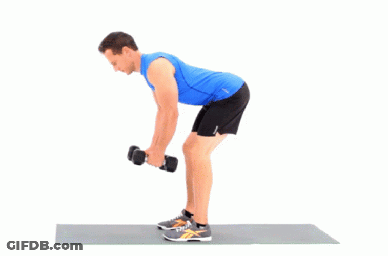 Bending While Doing Lateral Raises GIF