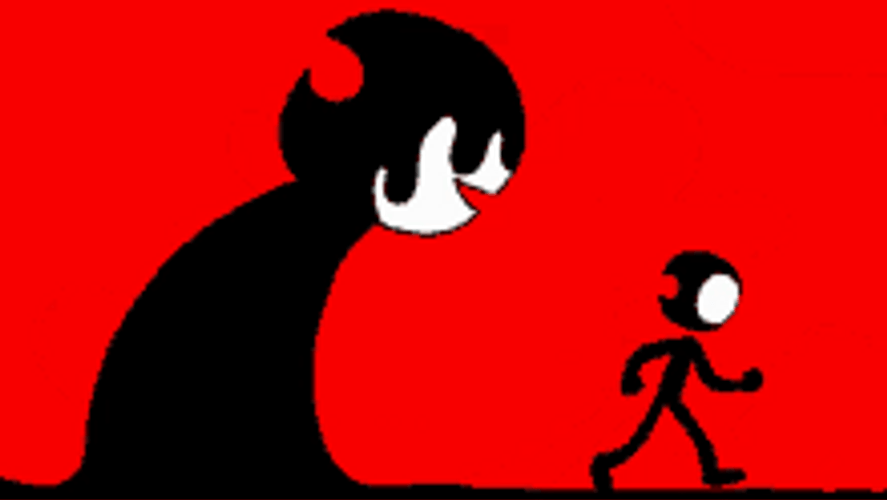 Bendy Ink Machine Cartoon Creepy Monster Bite GIF