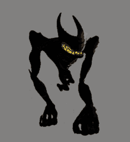 Bendy Ink Machine Cartoon Creepy Monster Walking GIF