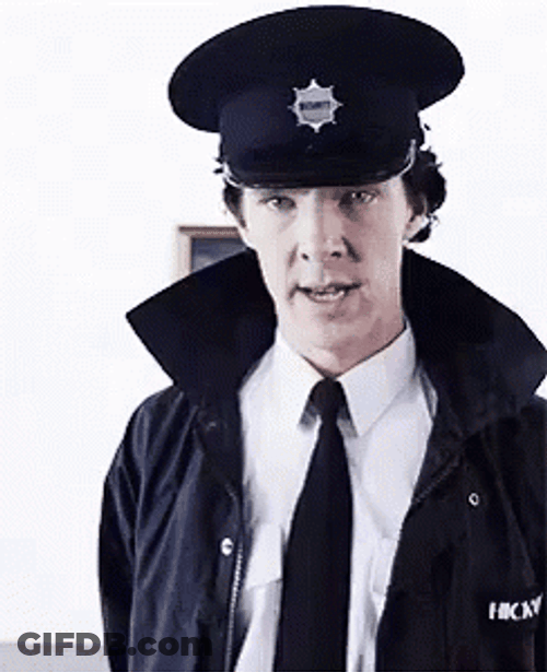 Benedict Cumberbatch As Security GIF