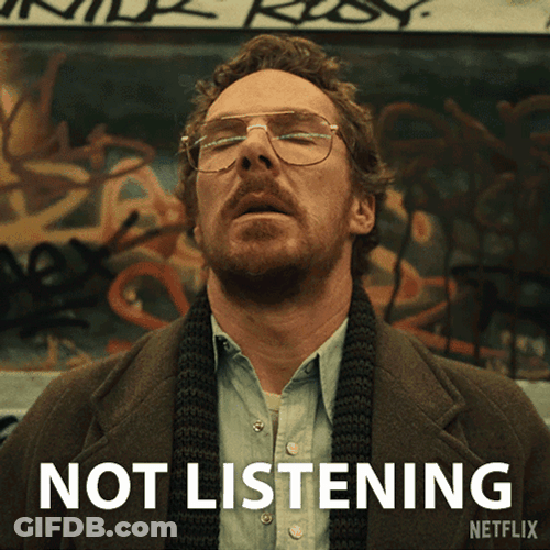 Benedict Cumberbatch Not Listening GIF