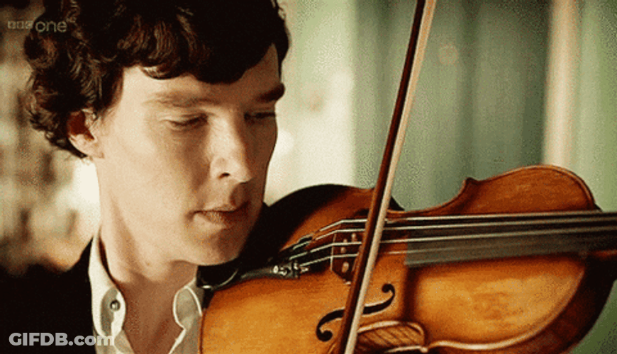 Benedict Cumberbatch Playing Violin GIF