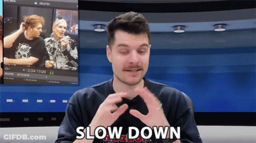 Benedict Townsend Slow Down Hand Sign GIF