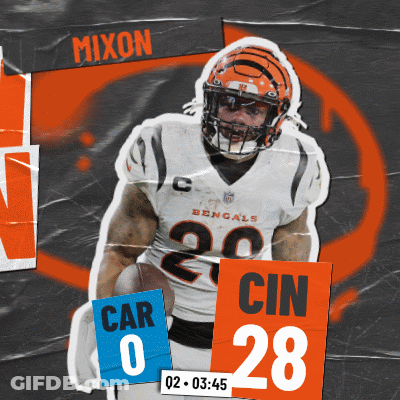 Bengals Football Ad With Player Mixon GIF