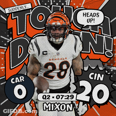 Bengals Football Ad With Player Mixon GIF