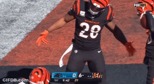 Bengals Football Player Celebrating Touchdown GIF