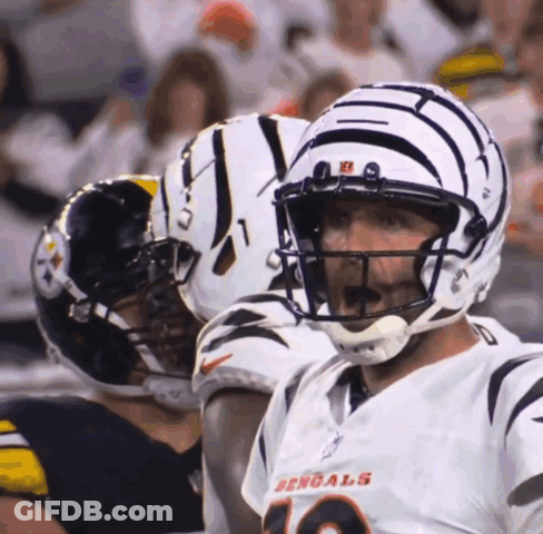 Bengals Football Player With Number 1 Helmet GIF