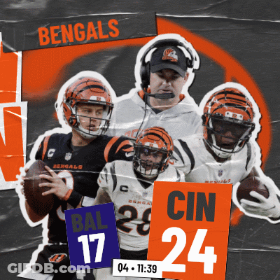 Bengals Football Poster Players Bal 17 Bal 28 Cin 24 GIF