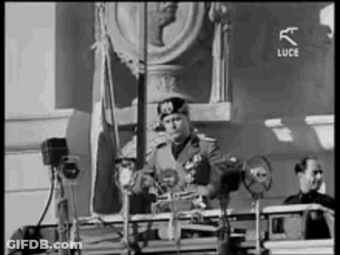 Benito Mussolini Preparing To Speak GIF