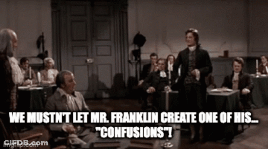 Benjamin Franklin 1776 Meeting GIF