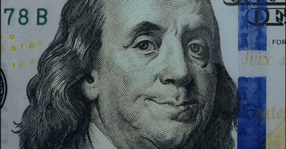 Benjamin Franklin Cold Smile GIF