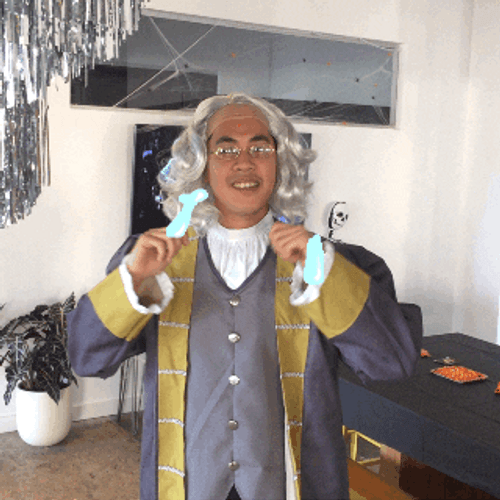 Benjamin Franklin Cosplayer Crying GIF