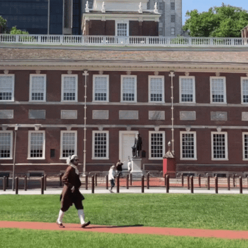Benjamin Franklin Jumping High GIF
