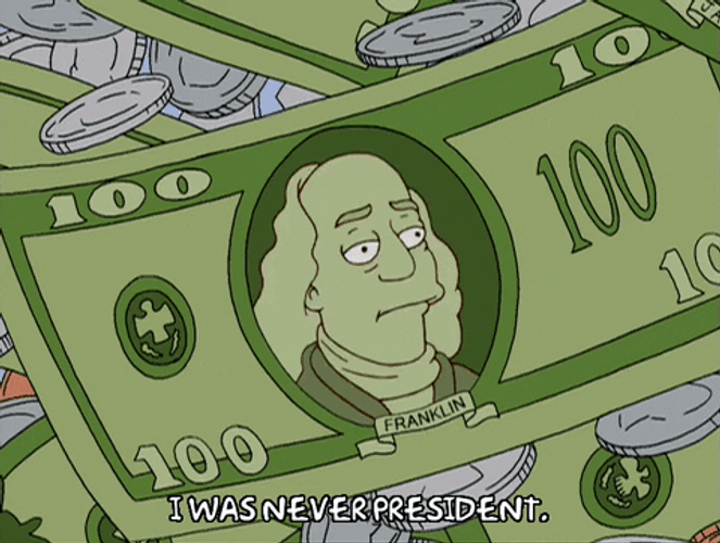Benjamin Franklin Looking Worried GIF