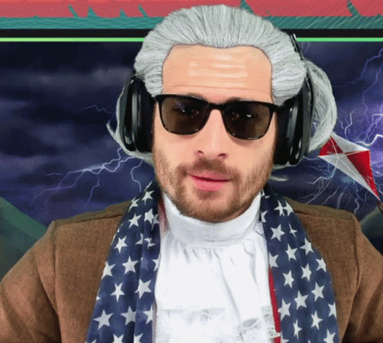 Benjamin Franklin Nodding Head GIF