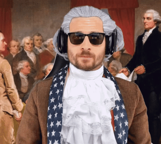 Benjamin Franklin Peace Out Reaction GIF