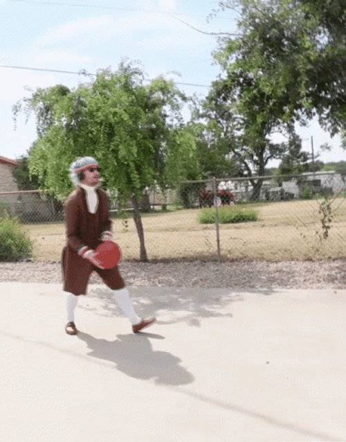 Benjamin Franklin Playing Basketball GIF