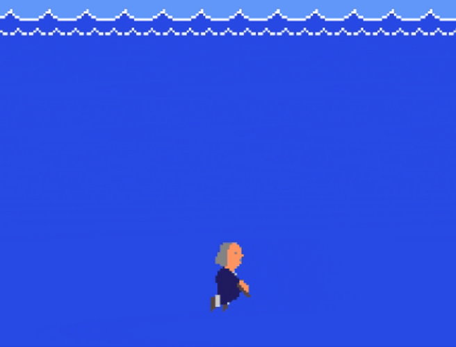 Benjamin Franklin Swimming In Videogame GIF