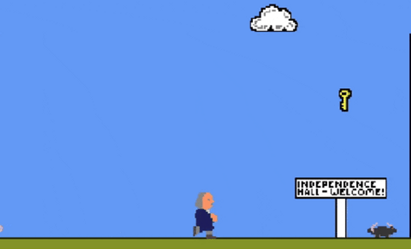 Benjamin Franklin Videogame Level Clear GIF