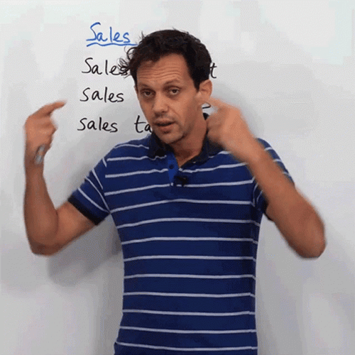 Benjamin Thinking About Sales GIF