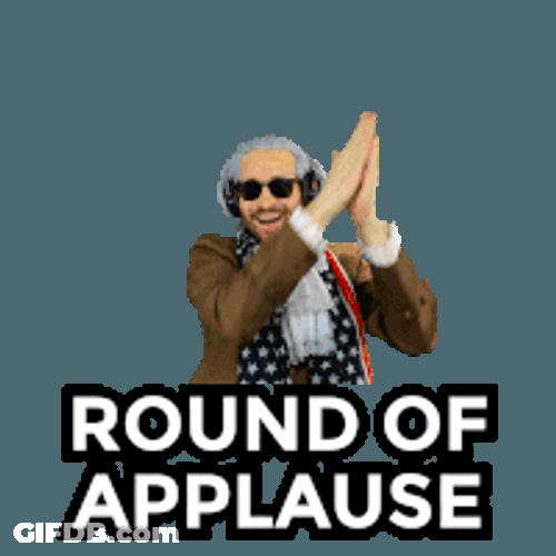 Benjammins Round Of Applause Sticker GIF