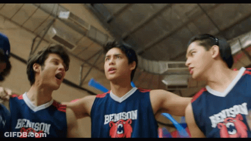 Benson Basketball Players Standing Together GIF