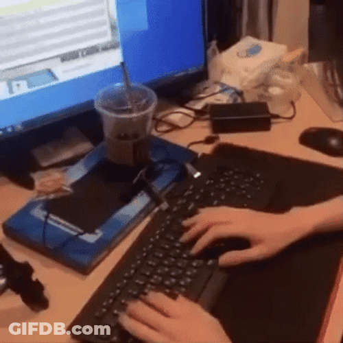 Beomgyu Hands Typing Fast GIF