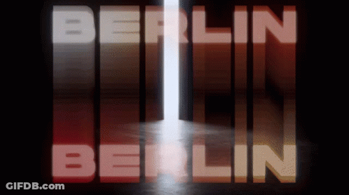 Berlin On Black Background GIF