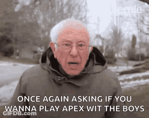 Bernie Sanders Asking To Play Apex Legends GIF