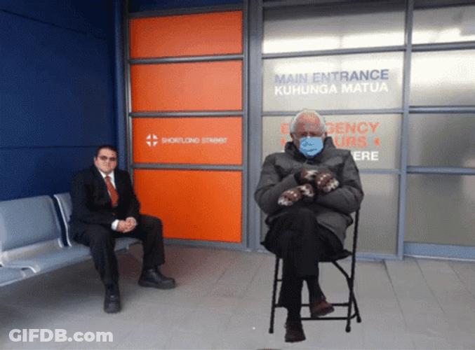Bernie Sanders Chair Thought GIF