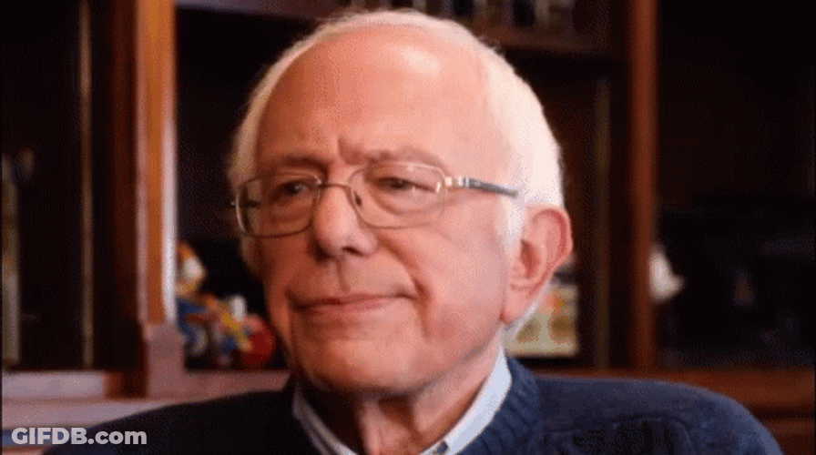 Bernie Sanders Doing Head Shake GIF