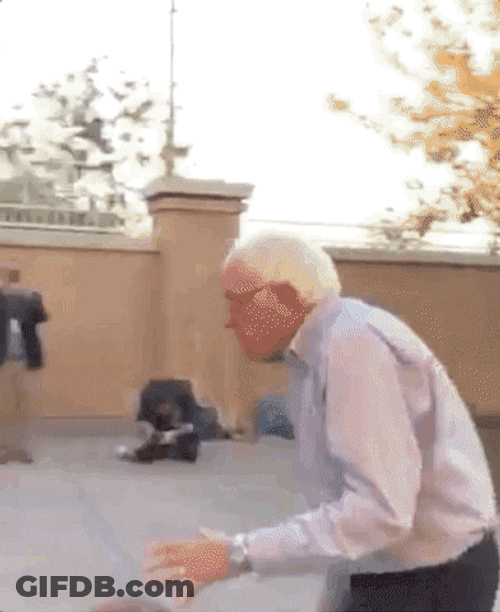 Bernie Sanders . Playing Basketball GIF