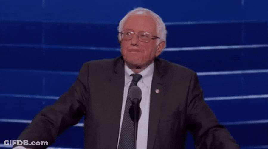 Bernie Sanders . Raising His Arm GIF
