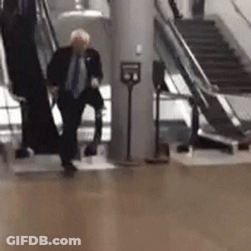 Bernie Sanders Running GIF