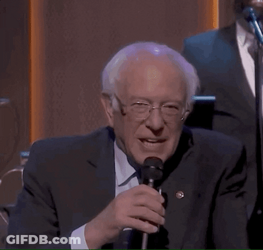 Bernie Sanders . Sarcastic Laugh GIF