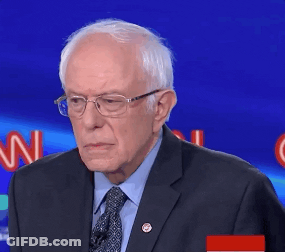 Bernie Sanders . Shaking His Head GIF
