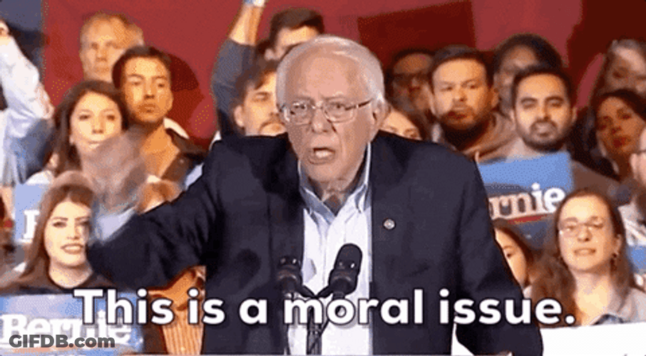Bernie Sanders . This Is Moral Issue GIF