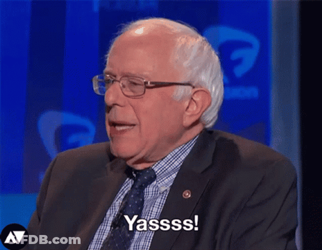 Bernie Sanders Yass GIF