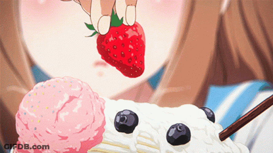 Berries And Cream In Cake Sound Euphonium Anime GIF