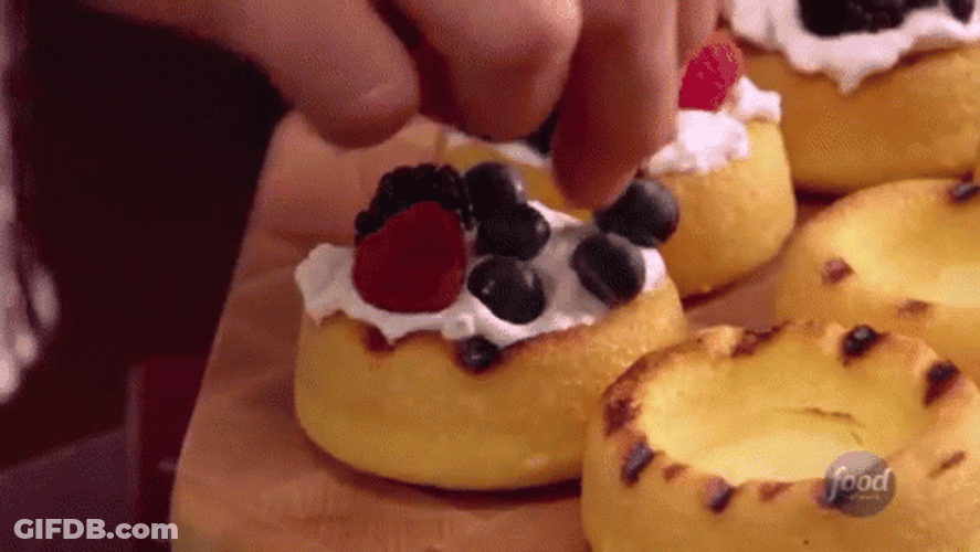 Berries And Cream In Shortcakes GIF