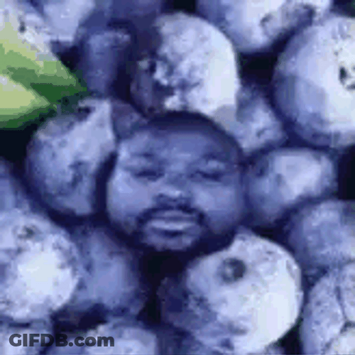 Berry With Person Head Eyes Blazing GIF