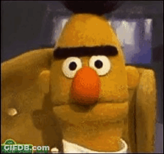 Bert Finding It Not Funny In Sesame Street GIF
