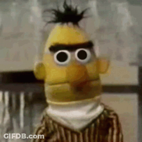 Bert From Sesame Street In Striped Shirt GIF