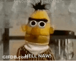 Bert From Sesame Street Is Saying Hell Naw GIF