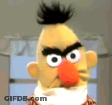 Bert From Sesame Street Looking Angry GIF